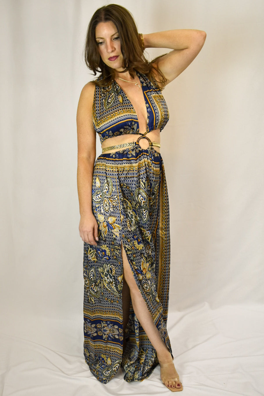 Deep Blue Sea Sexy Maxi Dress