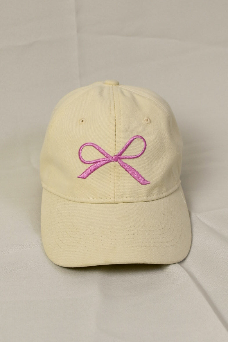 🎀 Pink Ribbon Bow Baseball Cap / Hat