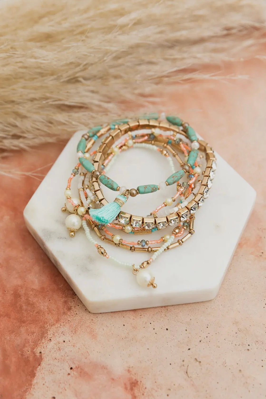 Turquoise Boho Bracelet Stack