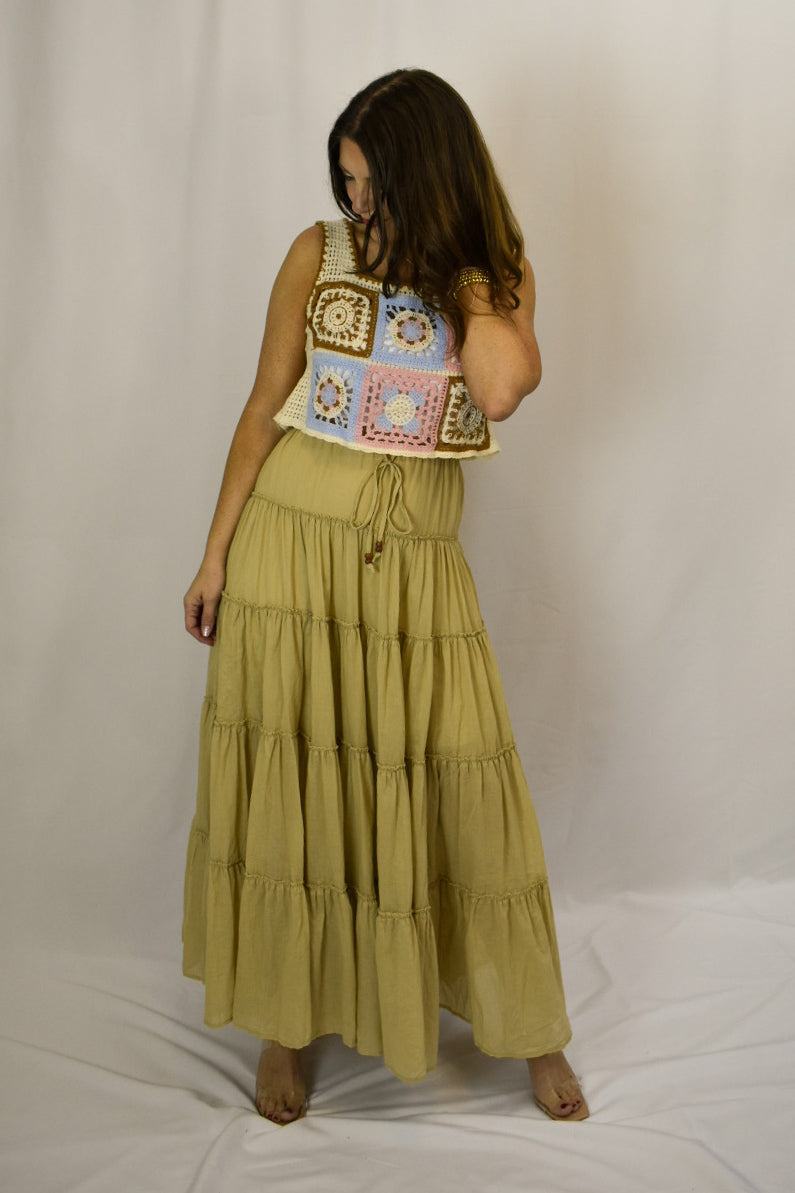 Tiered Maxi Skirt